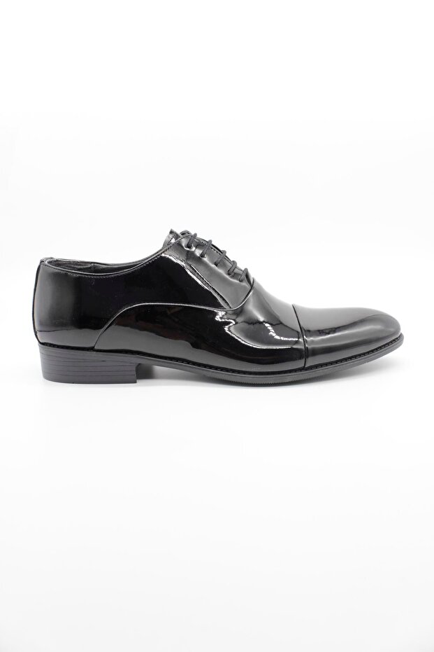 Men's Black Lace-Up Patent Leather Ceremony Shoes 1033250187