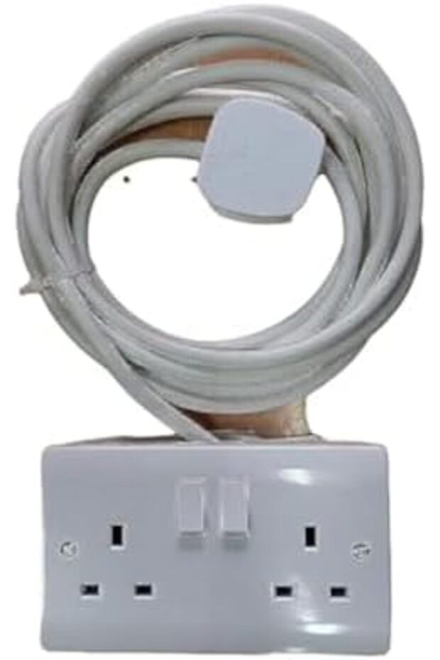 Extension Terminator with Wire Upto 10m Double Socket (13amp) - 2