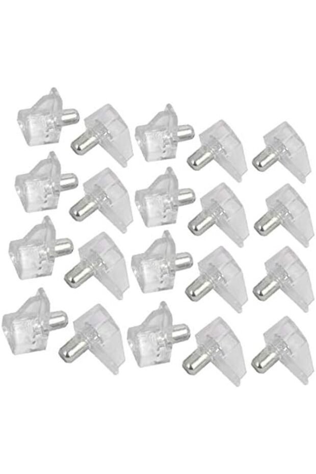 X-DREE Cupboard Cabinet Shelf Support Pegs Pins Bracket Holder Clear 5mm Dia 20PCS