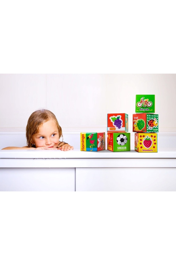 Set 6 Blocuri educative pentru copii, Multicolor - 4