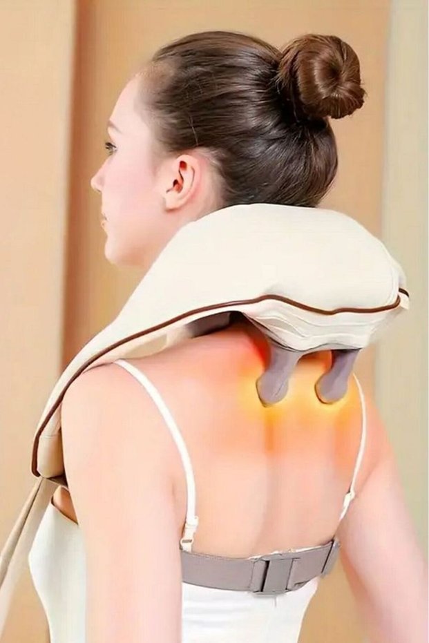 Electric Neck and Back Massager Wireless Neck and Shoulder Kneading Massage Pillow