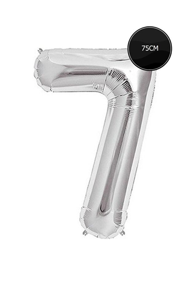 75cm 7 Number Foil Balloon Silver