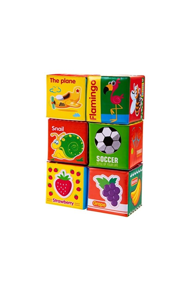Set 6 Blocuri educative pentru copii, Multicolor - 3