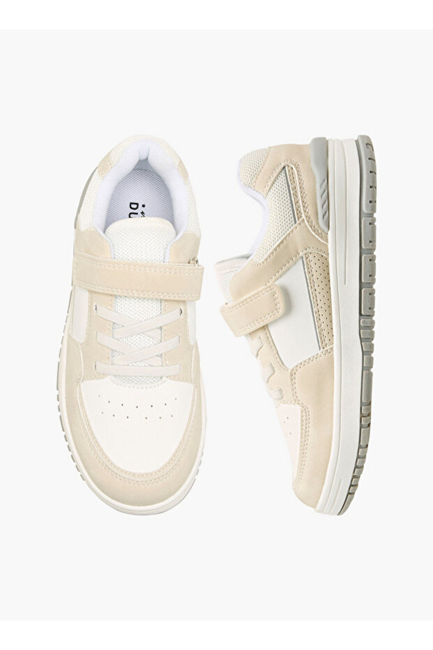 Mister Duchini Panelled Sneakers with Hook and Loop Closure