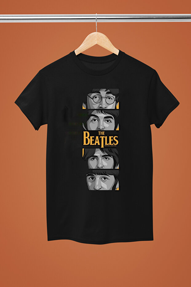 Beatles Printed Cotton Short Sleeve Regular Fit Rock Tshirt