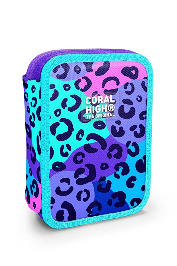 حقيبة أقلام مزدوجة الطبقات منقوشة - 1