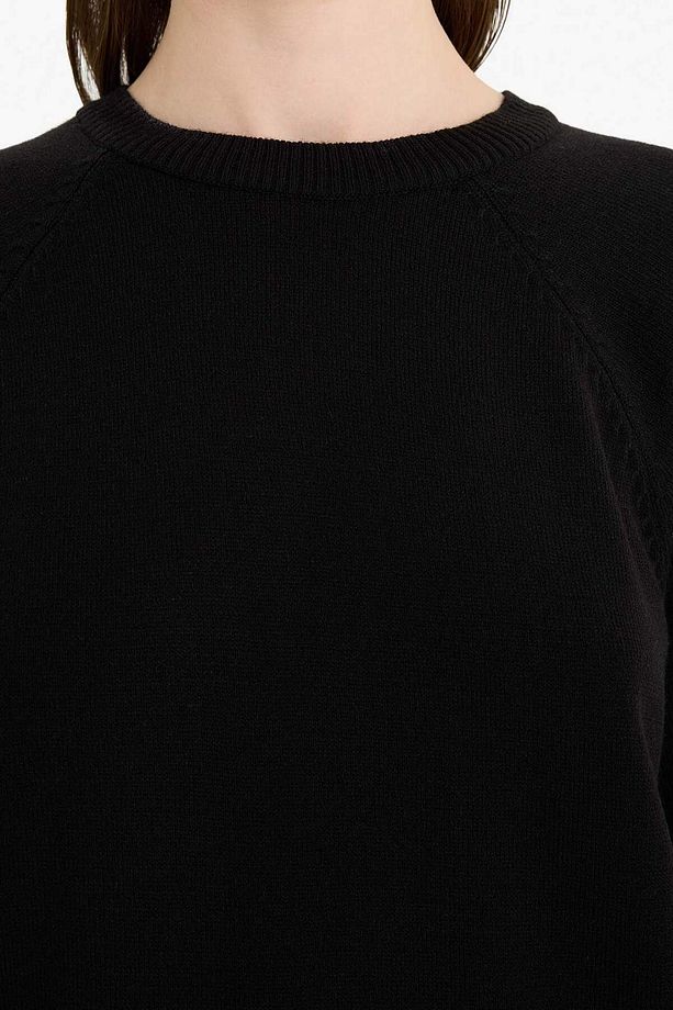 Regular Fit Bisiklet Yaka Basic Düz Uzun Kollu Tunik C4474AX25WN - 5