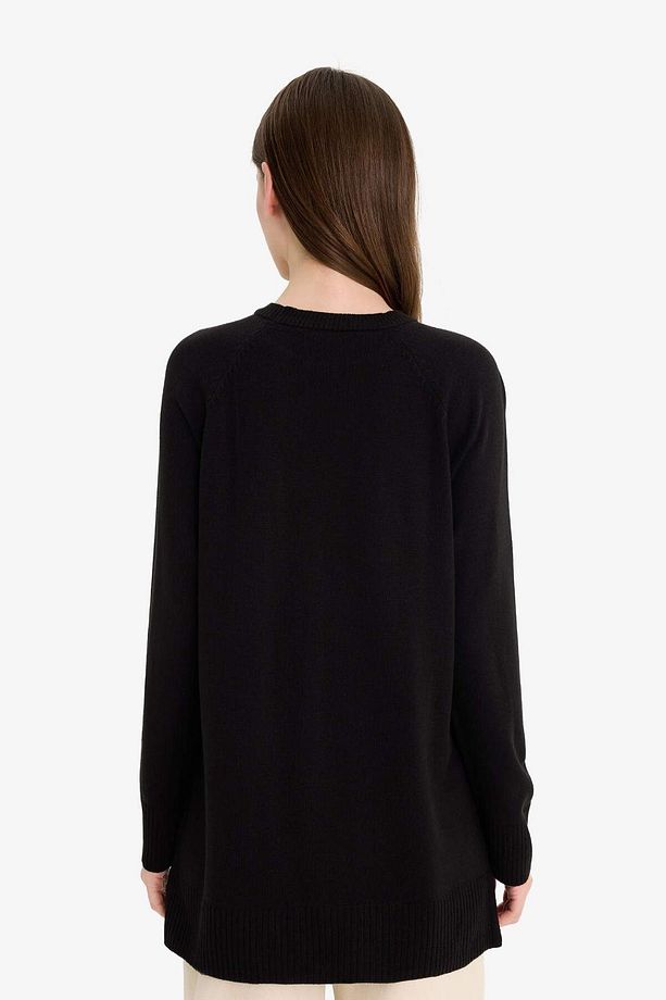Regular Fit Bisiklet Yaka Basic Düz Uzun Kollu Tunik C4474AX25WN - 7