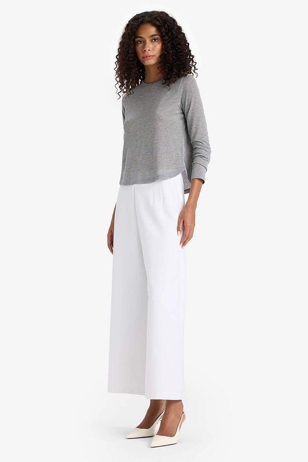 Culotte Yüksek Bel Geniş Paça Pantolon F5557AX25AU - 4