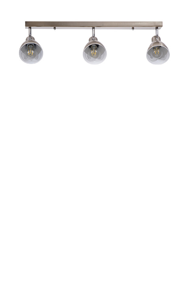 OTİS 3 LÜ SIRALI MAT KROM PLAFONYER AVİZE - 3