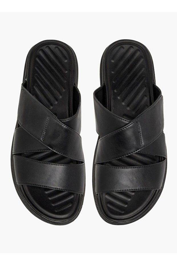 LBL by Shoexpress Cross Strap Slip-On Sandals