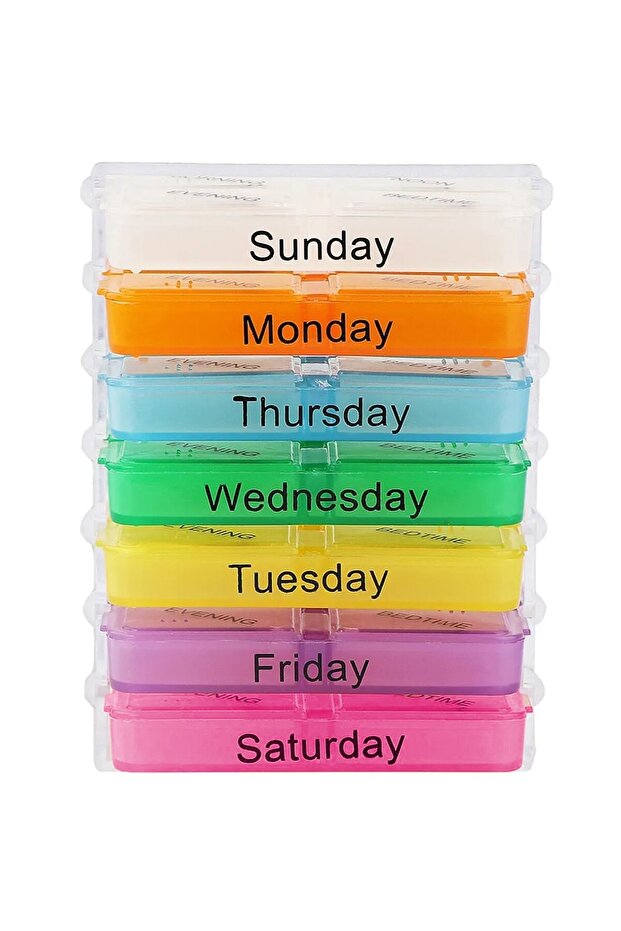 Medicine container, plastic, multicolor - 2