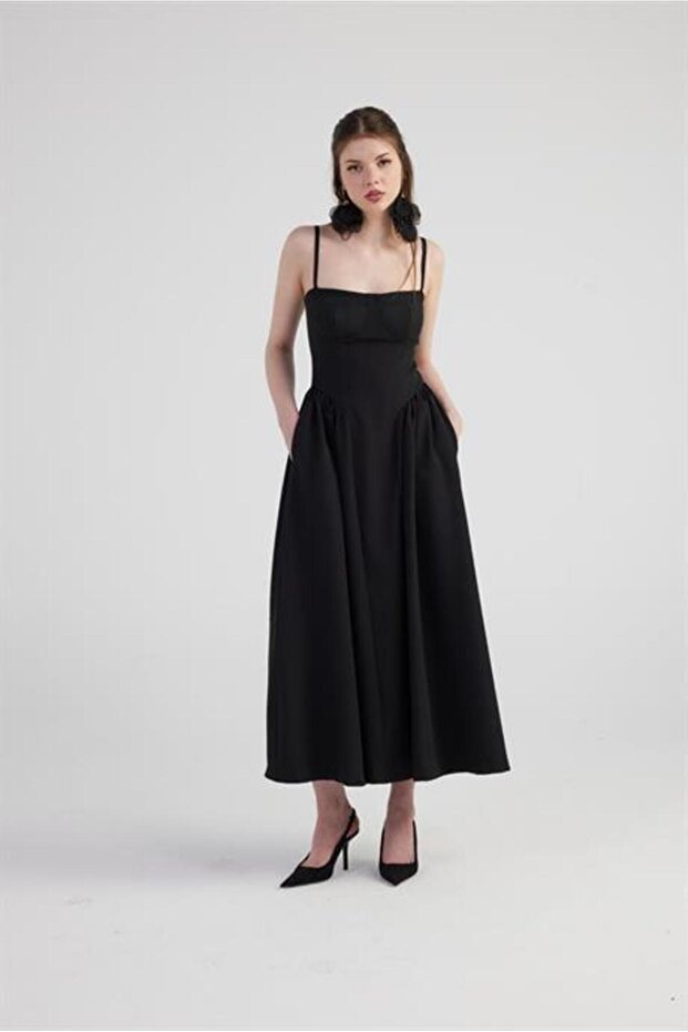 Bridged Elbise Siyah - 3