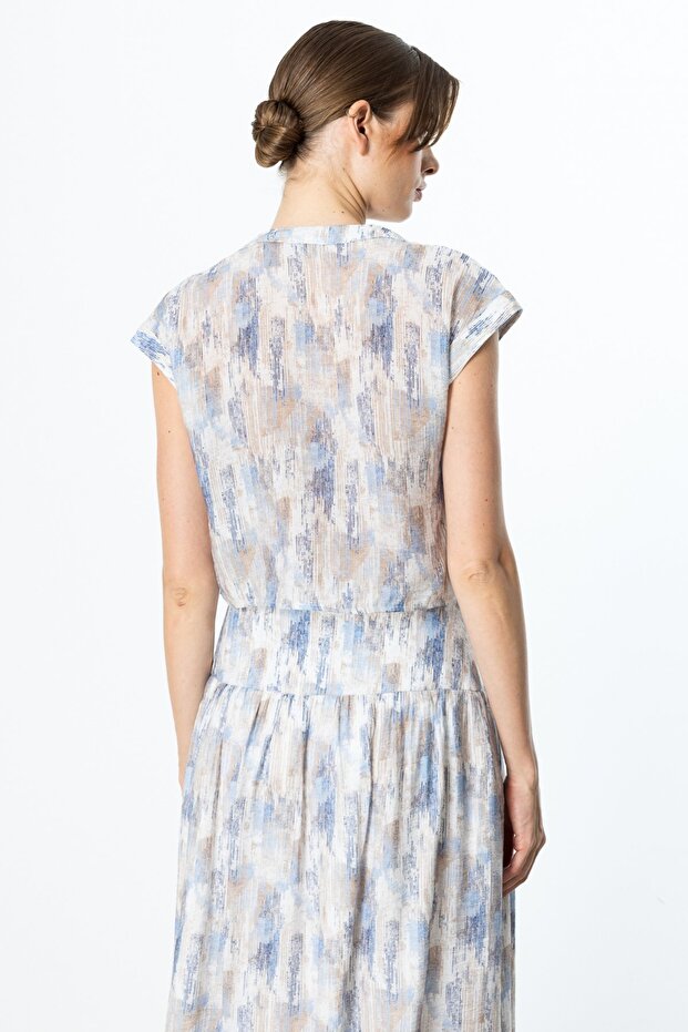 Judge Collar Patterned Blouse - 5