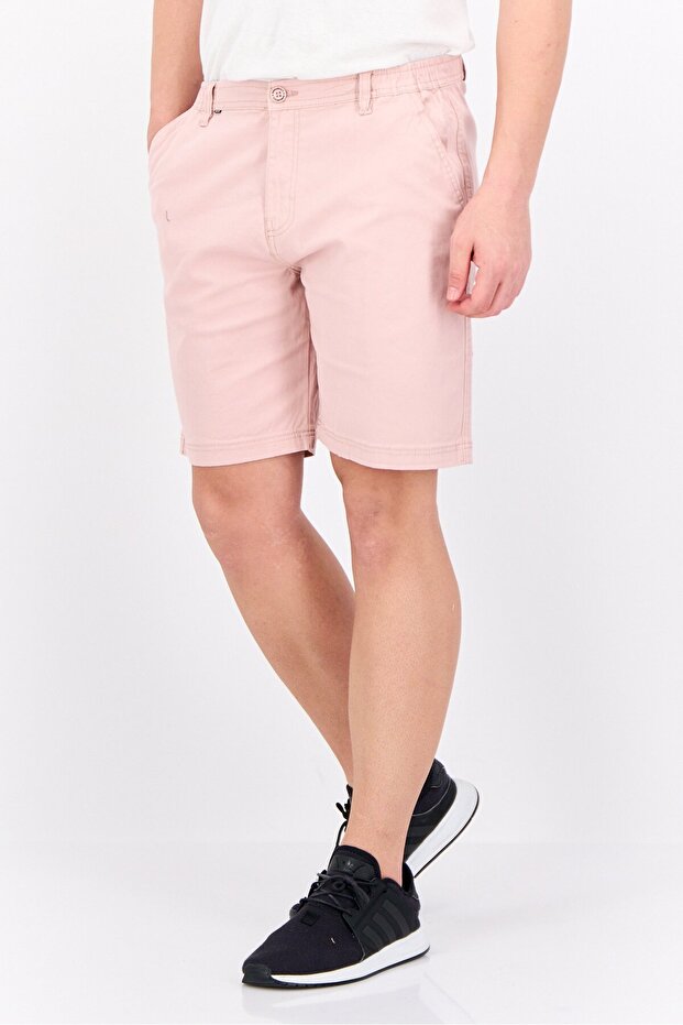 شورت رجالي سادة أساسي، وردي فاتح - 1