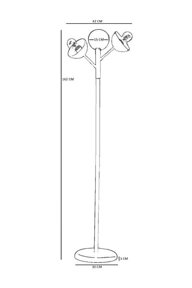 KÜRE 3 LÜ ESKİTME LAMBADER METAL BAŞLIKLI - 4