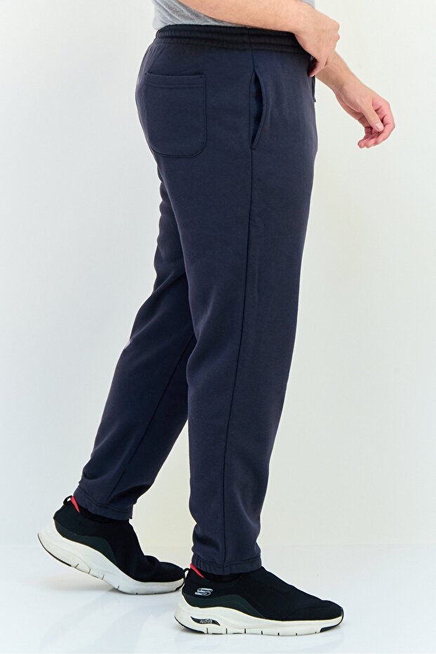 بنطال رياضي رجالي بشعار العلامة التجارية، رمادي غامق - 2