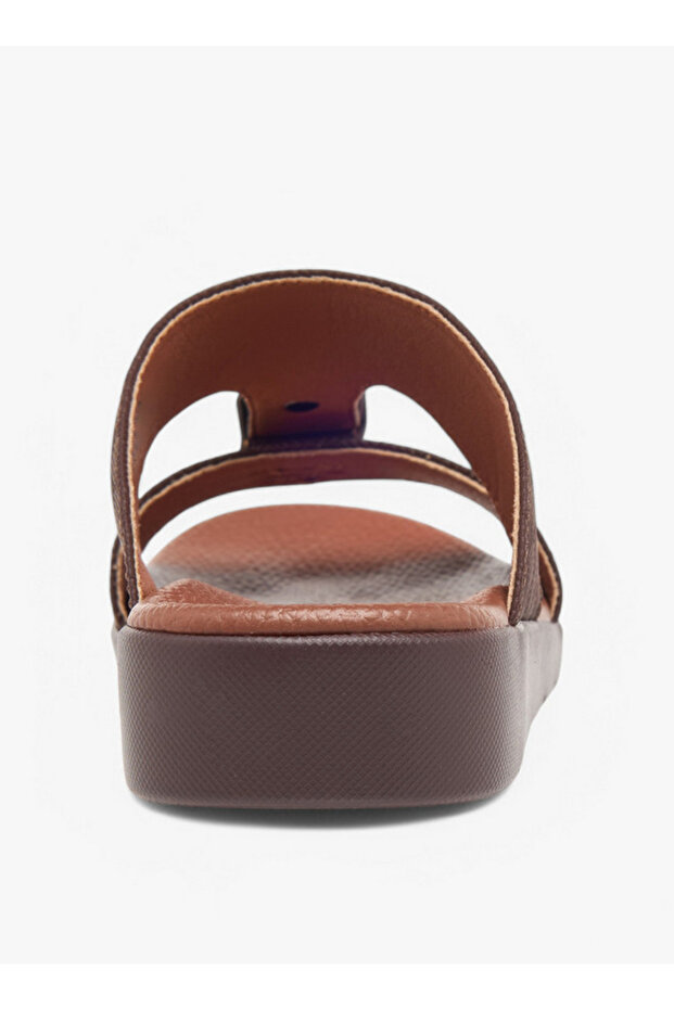 LBL by Shoexpress Textured Slip-On Arabic Sandals with Accent Detail - 4