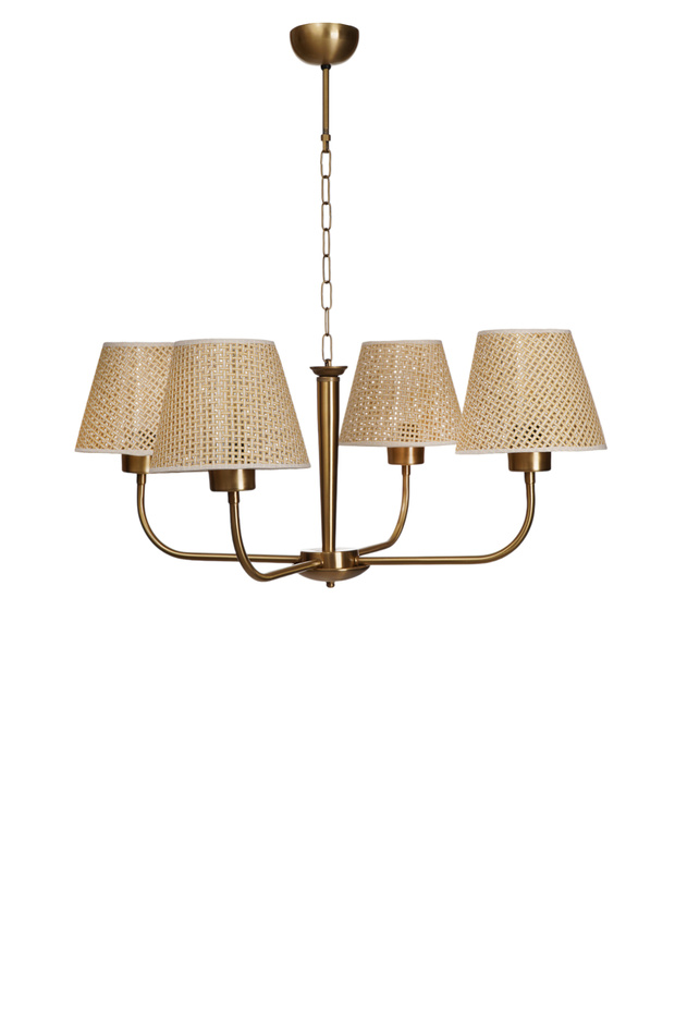 APOLLO 4 LÜ ESKİTME PETEK ABAJURLU AVİZE - 2