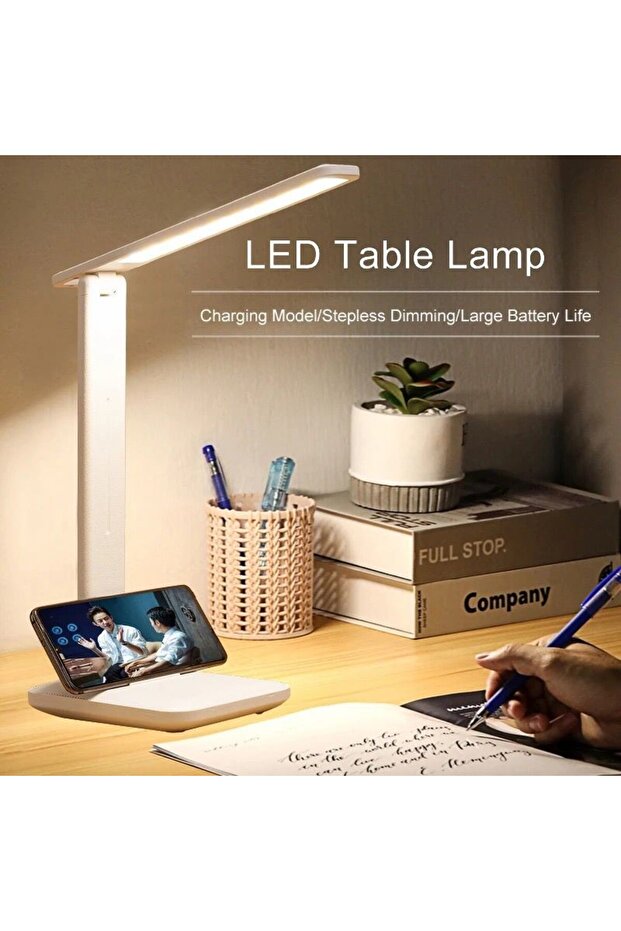 Foldable, multifunctional desk lamp, white - 2