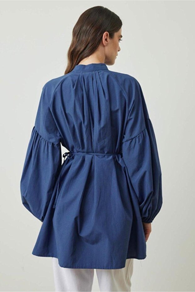 Önden Düğmeli Poplin Gömlek - 3