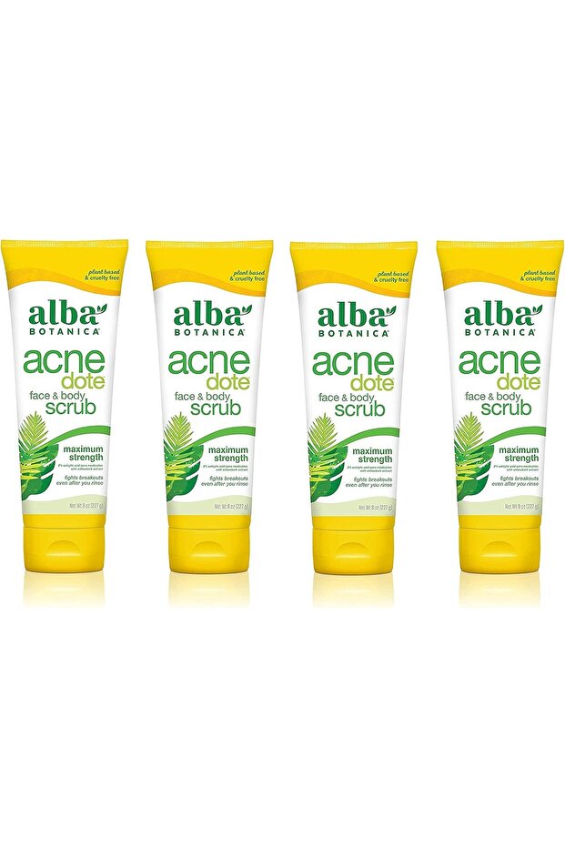 ACNEdote Face & Body Scrub, 8 Ounces Tube (Pack of 4)