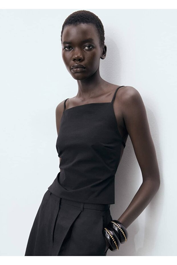 Sırtı açık bluz - 1