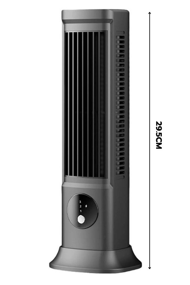 Hepu HP-F21 Masaüstü Kule Vantilatör Şarjlı 3 Kademeli Soğutma - 1