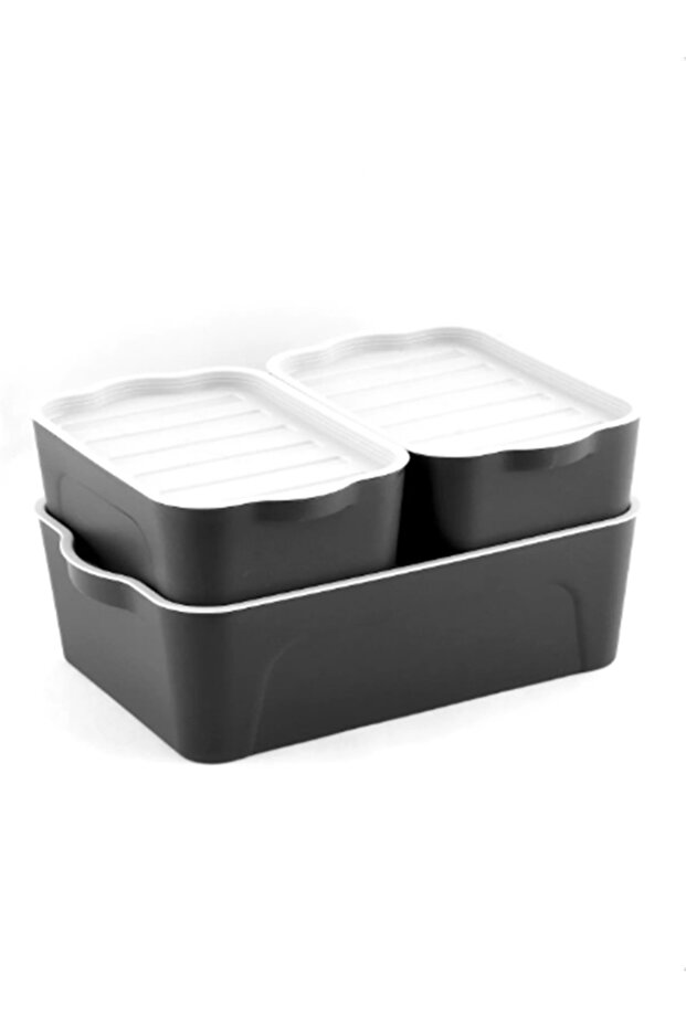 Sultan 3-Piece Modular Storage Container (2X2Lt 1X5Lt) Anthracite - 4