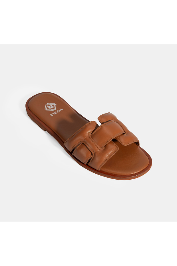 Kadın Taba Deri Terlik - 5