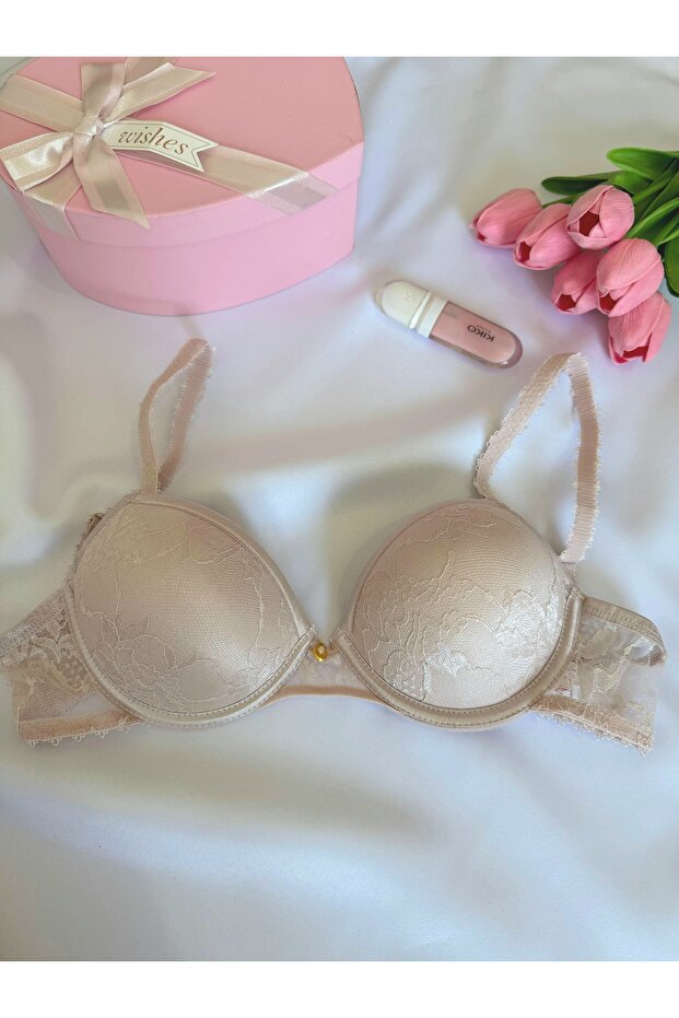 Lace Bra with Padding Support - 7003