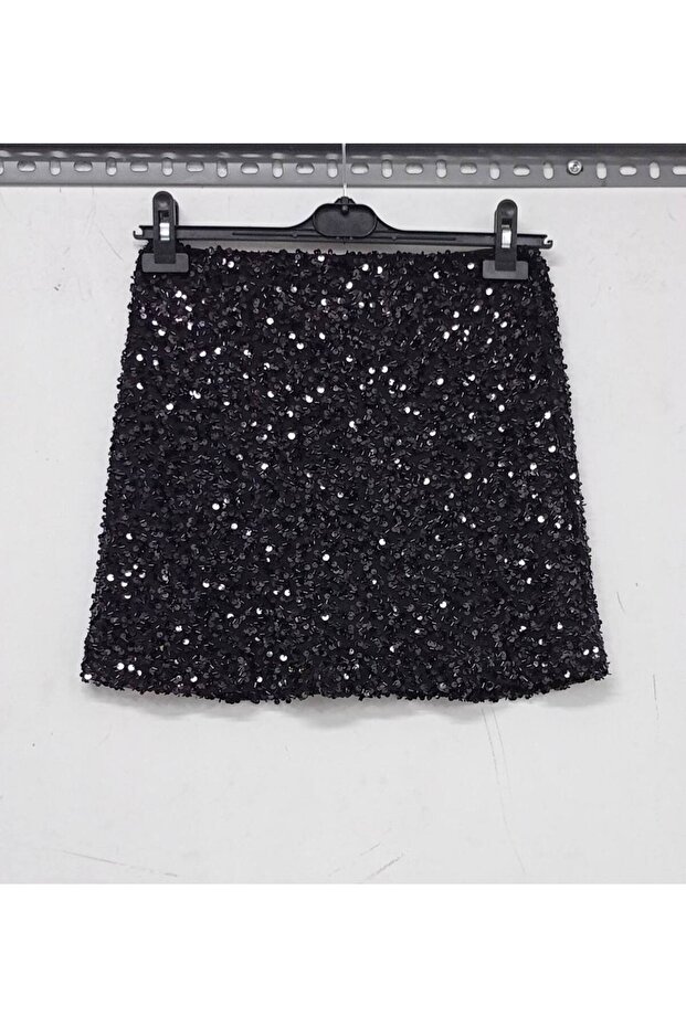 Trend Pullu Mini Etek-siyah - 1