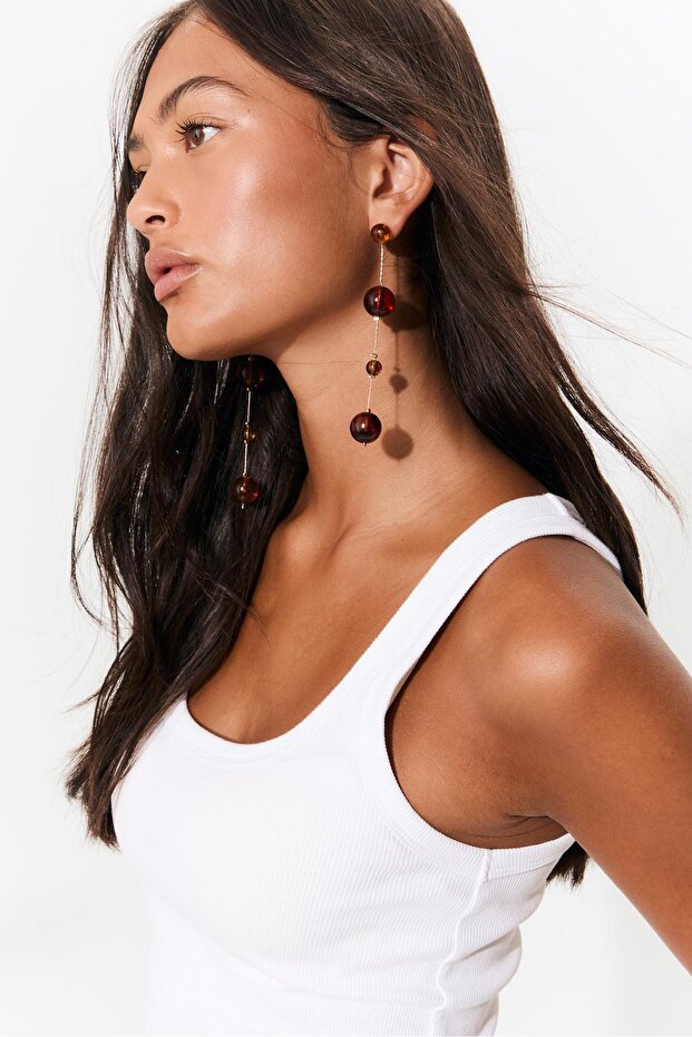 Ball dangle earrings - 4