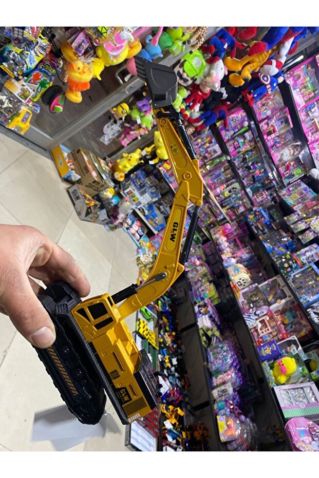 Metal Aksamlı Dev Sürtmeli Ekskavatör ve Buldozer Kepçe Ultra Kaliteli 2'li Dev Set - 5