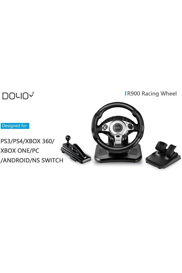 R900 Direksiyon Seti Çift Motorlu Titreşimli PC/PS3/PS4/XBOX ONE/X360 Nintndo Switch/Android - 5