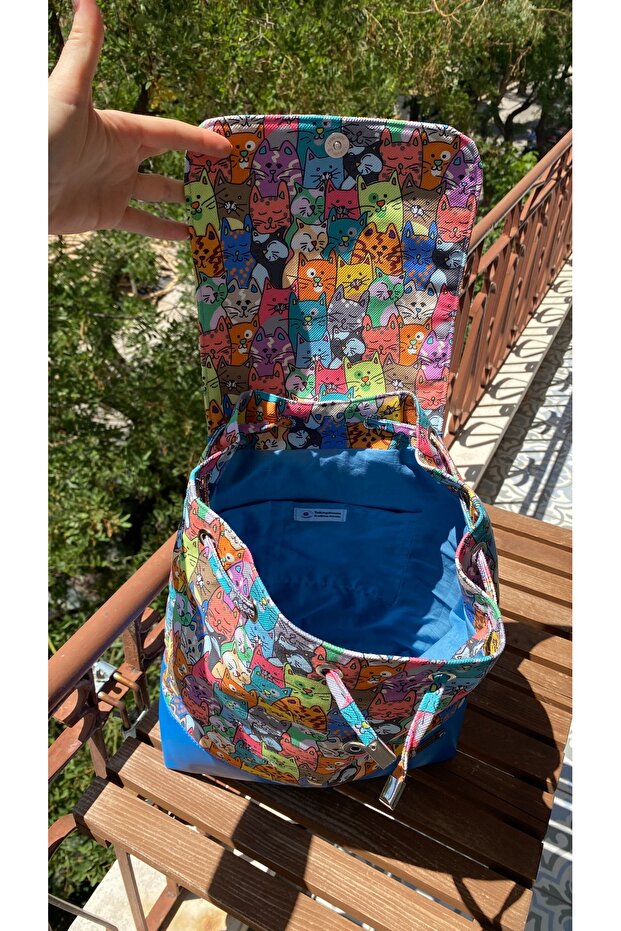 حقيبة ظهر بقطة زرقاء - 3