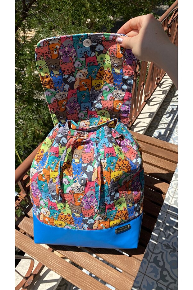 حقيبة ظهر بقطة زرقاء - 4