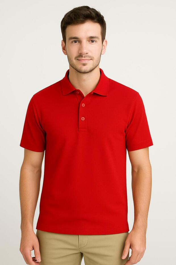 Unisex Short Sleeve Adult Polo Neck School and Daily Use T-Shirt