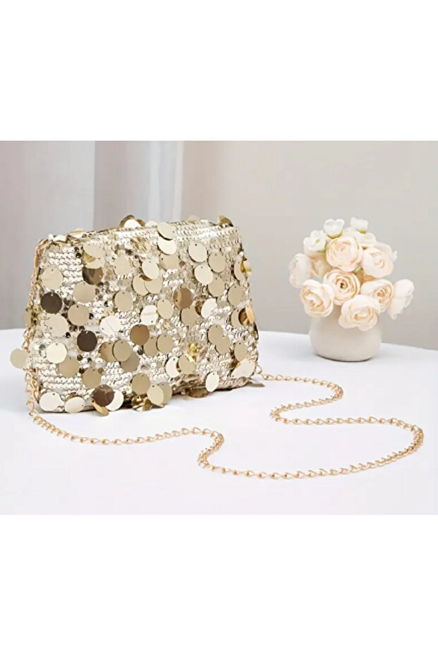 Gold Pullu Omuz Çantası - 3