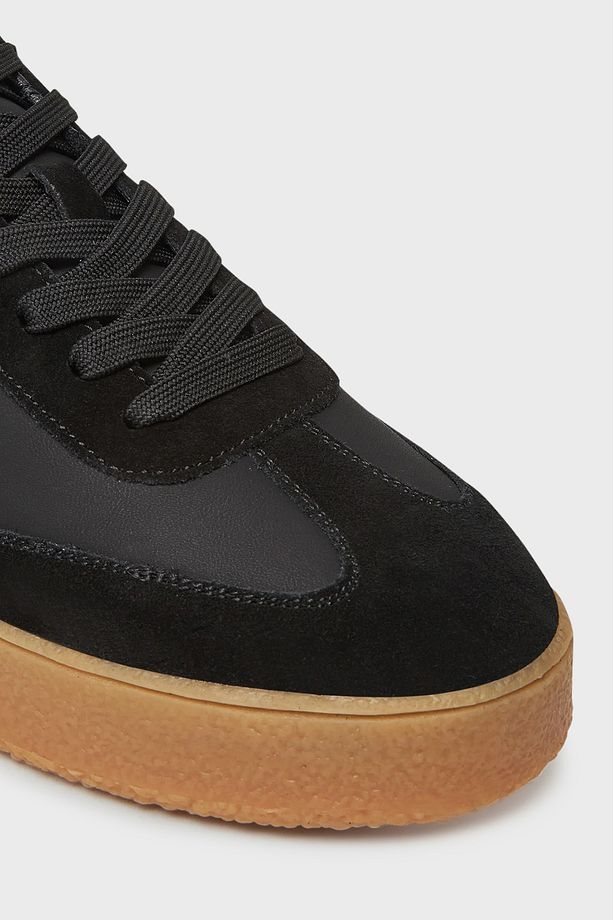 Wiman Logolu Hakiki Deri ve Süet Detaylı Sneaker Ayakkabı FMTWIMLEA12 Erkek AYAKKABI FMTWIM LE - 5