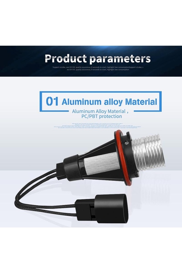 Set 2 Becuri Led Marker Angel Eyes BMW E39 E60 E61 E39 E63 E64 E65 E66 E83 X5 BMW, galben - 3