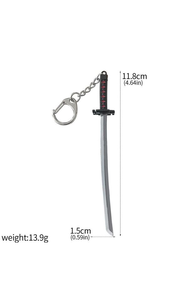 K00652-03 Anime BLEACH: Thousand-Year Blood War Keychains Kurosaki Ichigo Zangetsu Weapon Pendant Ke