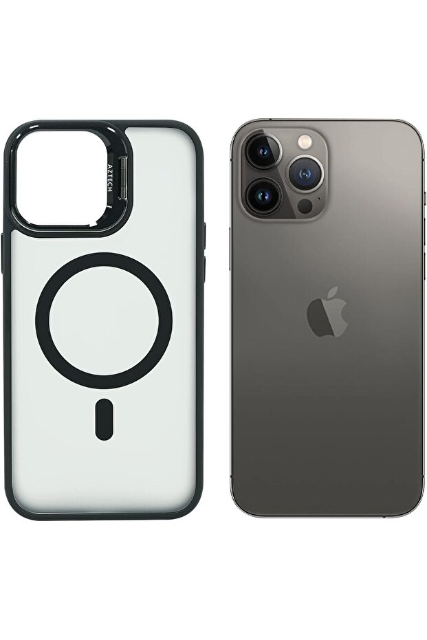 جراب iPhone 13 Pro متوافق مع MagSafe، يدعم الشحن اللاسلكي المغناطيسي، مزود بحلقة كاميرا مدمجة - 1