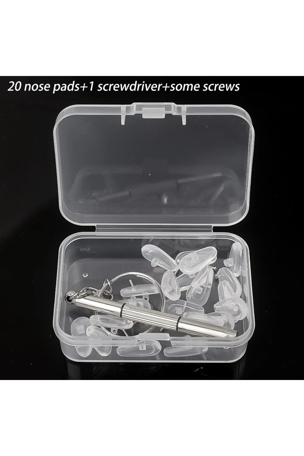 20pcs 20Pcs/Set Silicone Glasses Nose Pad Airbag Soft Air Non-Slip Air Cushion Boles with Screws Scr