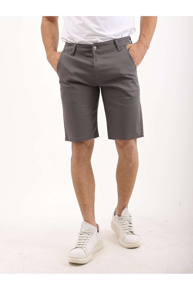 Erkek Regular Fit Keten Şort - 1
