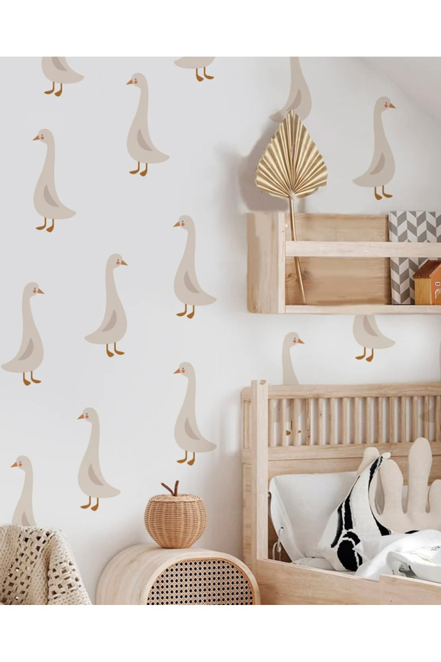 Pastel Tone Boho Geese Baby Kids Room Decorative Wall Sticker Set
