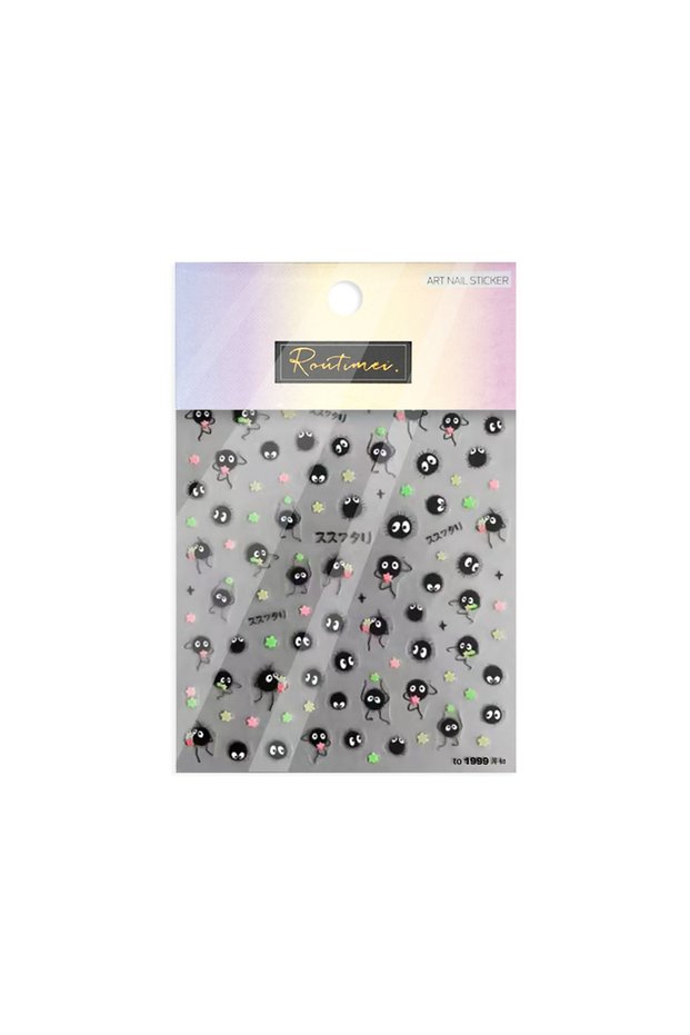 MJ4804 1 Pc 5D Cute Anime Cartoon Nail Sticker Chibi Character Nail Art High Quality Cartoo