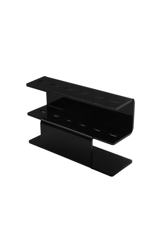 black Acrylic Eyelash Tweezers Storage Holder Stand 6 Holes Convenient Tweezers Stand Shelf Hold Las