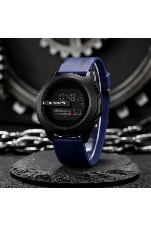 Blue POSHI Sport Watch for Man Luxury Digital Wristwatch Stopwatch Luminous with Date Week Original