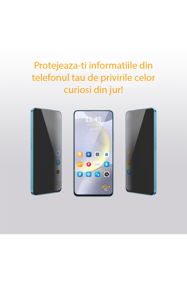 Glossy Privacy Film compatible with Doogee V Max S, Screen Protector, Edge to Edge - 3
